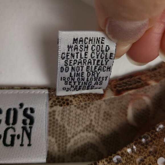 Vintage Brown Eclectic 90s Patterned Whimsigoth Top - Picture 5 of 7